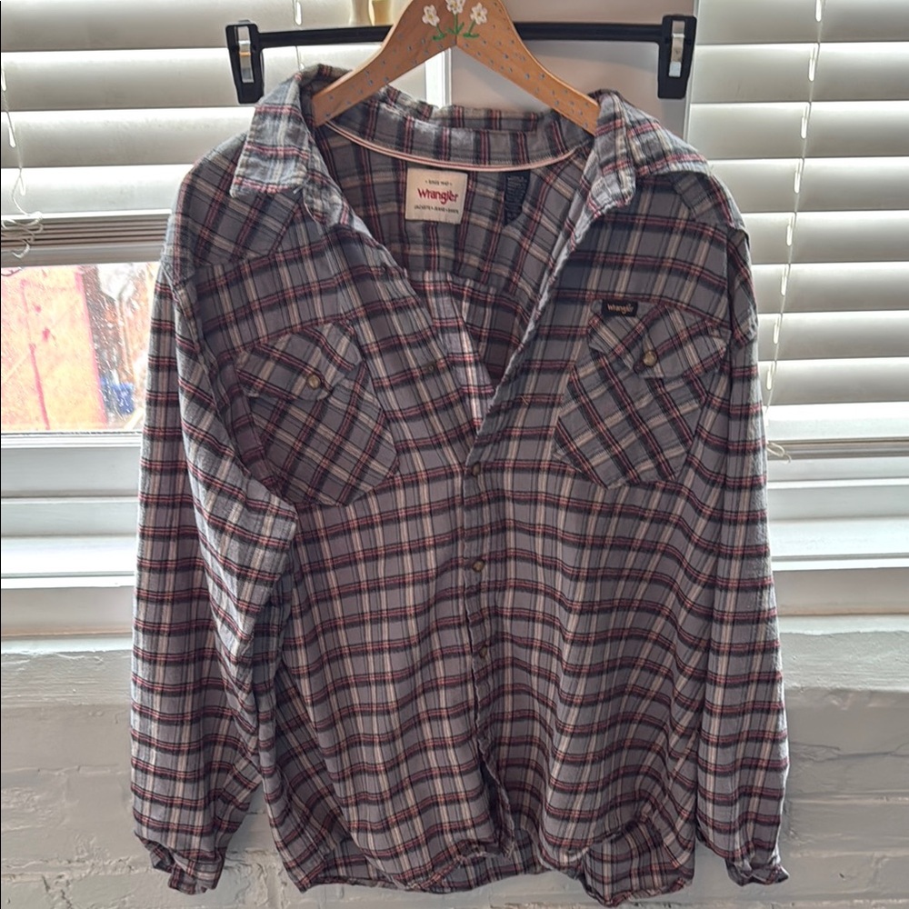 Wrangler Plaid Button-Up Shirt